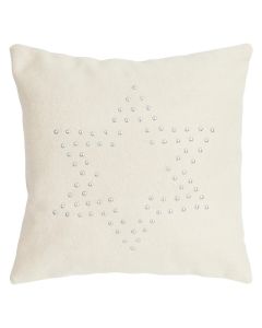 Stud Star On Felt Kissen cremefarbenes 45x45cm 