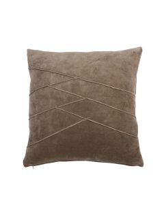 Uneven Pintuck coussin taupe 45x45cm 