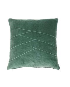 Uneven Pintuck coussin bleu vert 45x45cm 