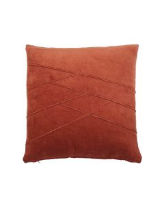 Uneven Pintuck coussin orange 45x45cm 