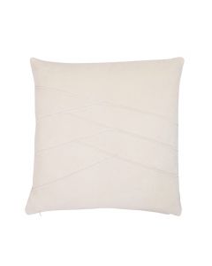 Uneven Pintuck coussin crème 45x45cm 