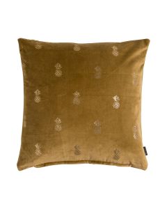 Velvet Pineapple kussen khaki 45x45cm 