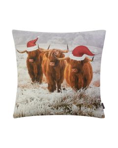 Kerst Hooglanders Kussen 45x45cm