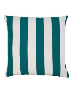 Coussin d'extérieur pétrole Lef big stripe 45x45cm