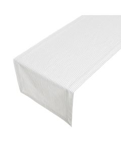 Medium Fine Stripe Tafelloper licht grijs 50x140cm 