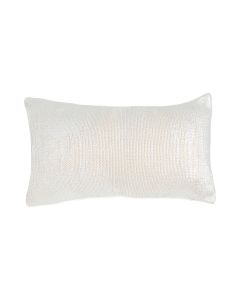 Fine Knit off-white silver foi Cushion 30 x 50 cm