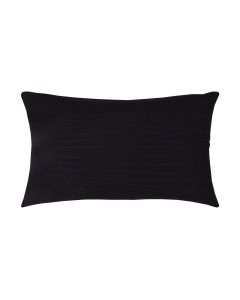 Uneven stitching black cushion 30 x 50 cm