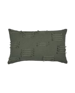 Uneven Ruffle Cushion green 30x50cm 