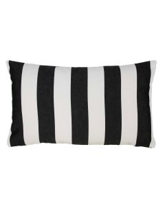 Coussin d'extérieur Lef big stripe gris foncé 30x50cm