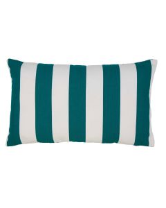 Coussin d'extérieur pétrole Lef big stripe 30x50cm