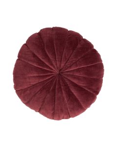 Flower coussin bordeaux dia40x12cm 