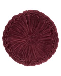 Kanan Velvet coussin bordeaux dia40x10cm 