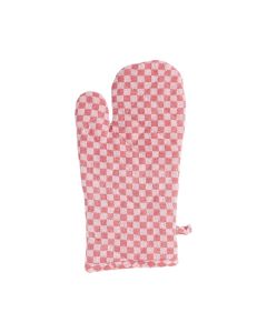 Dutch Check Oven Mitt red 18x33cm 