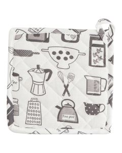 Kitchen Tools Potholder white/black 20x20cm 