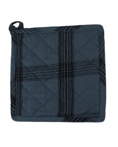 Black Check Potholder mirage blue 20x20cm 