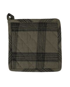 Black Check Potholder sage 20x20cm 