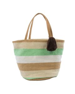 Basket stripe beige blue h30 d30