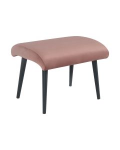 Footstool ornamental bench velvet metal benno - velvet pink