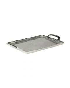 serving tray silver look 35x22cm