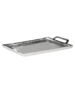 plateau en style silver look 40x27cm