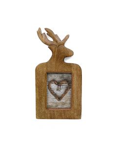 photo frame mango wood deer 18x13cm