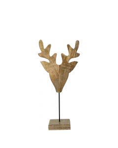 stehendes hirsch mango holz h60 d15x26cm