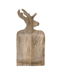 bowl/cutting board mango wood deer 41cm