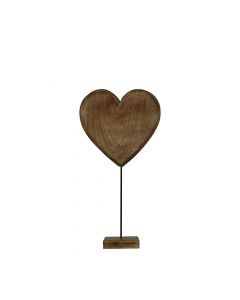 stehendes herz mango holz h27 d12x12cm