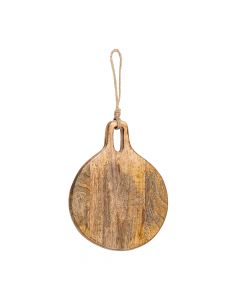 snijplank mango hout rond dia 17cm