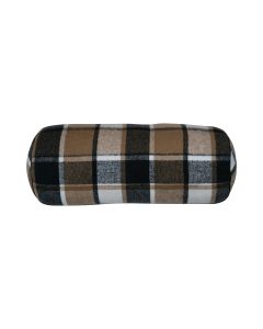 bolster cushion checks black 20x50cm