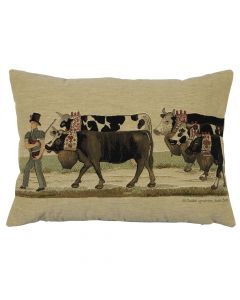 gobelin cushion almabtrieb cowbell 30x45cm