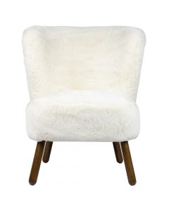 chaise teddy lisse blanc 60x72x74cm (palette)