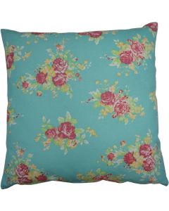 Cushion Coral Sunset 45x45 aqua/rouge