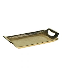 plateau en style rectangle champagne or 21cm