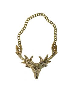 collier de bouteille cerf champagne or