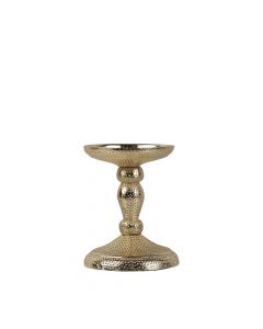 candlestick hammered champagne gold 12,5x10 cm