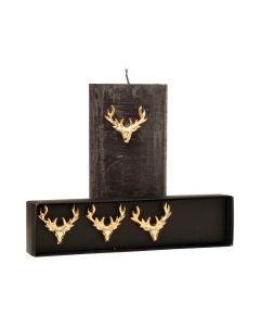 candles pin deer gold large (set of 2)