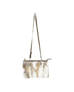 crossbody tas konijn wit goud *