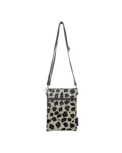 crossbody bag vertical panther 23x17cm (bos taurus taurus)*