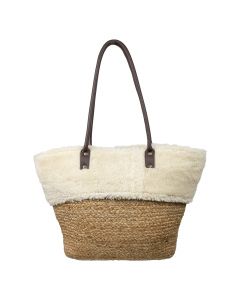 sheep white shoulder bag jute 50cm (ovis aries)