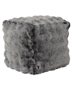 pouf teddy bubble gris 40x40x45cm