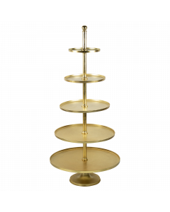 serving stand round gold 5 tiers 170cm