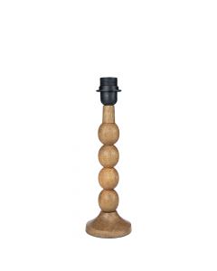 pied de lamp billes de bois de manguier 30cm