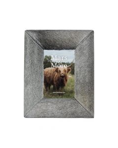 cadre photo vache renflement gris 15x10cm