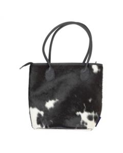 sac à main vache noir/blanc 30cm*