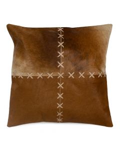 cushion blanket stitch cow brown/white 45x45cm (bos taurus taurus)