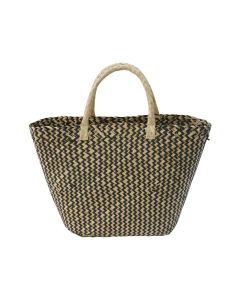 seagrass handbag black/natural 30cm*