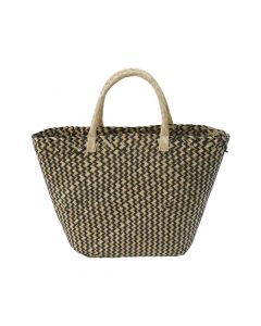 seagrass handbag black/natural 30cm*