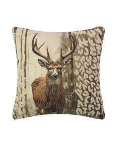 Coussin Brodé cerf leo 45x45cm