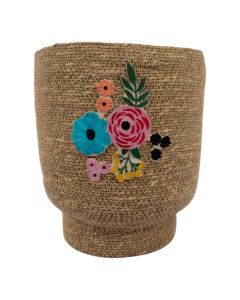 Flowerpot Seagrass joy h30 d25cm